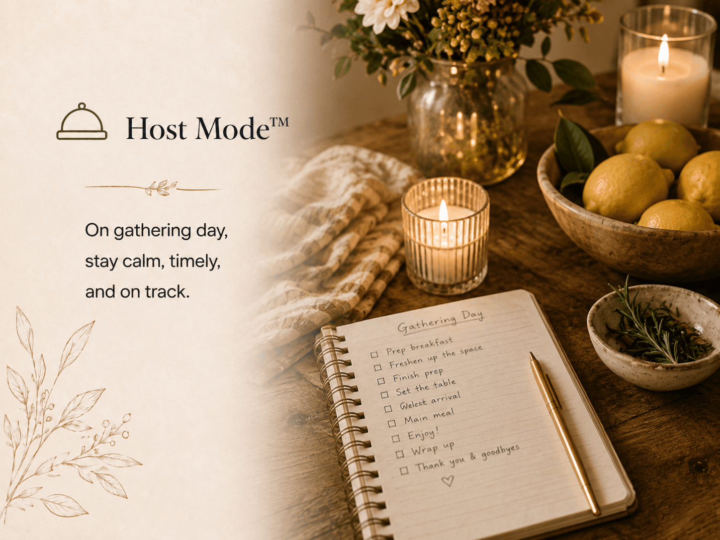 Host Mode — Place & Plenty home-hosting feature